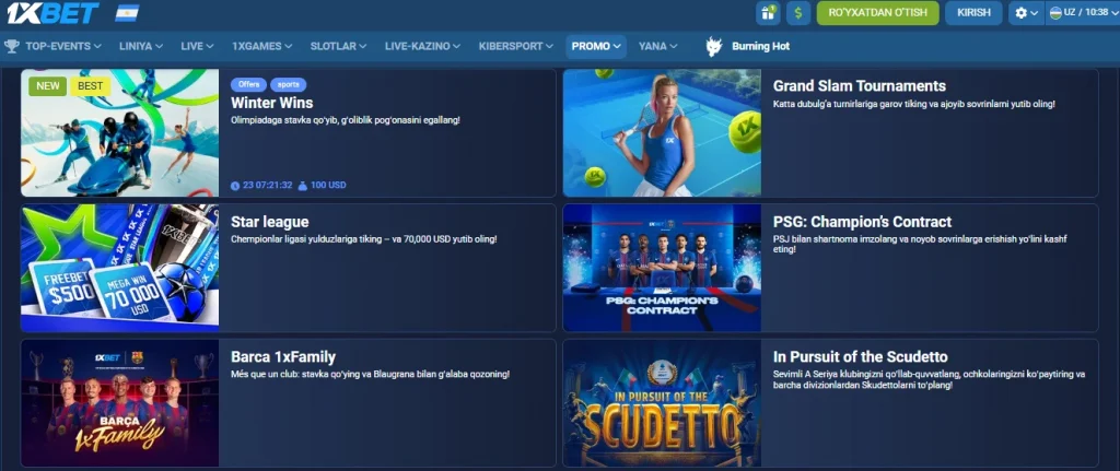 1xbet Uzbekistan - Rasmiy Sayt Onlayn Kazino